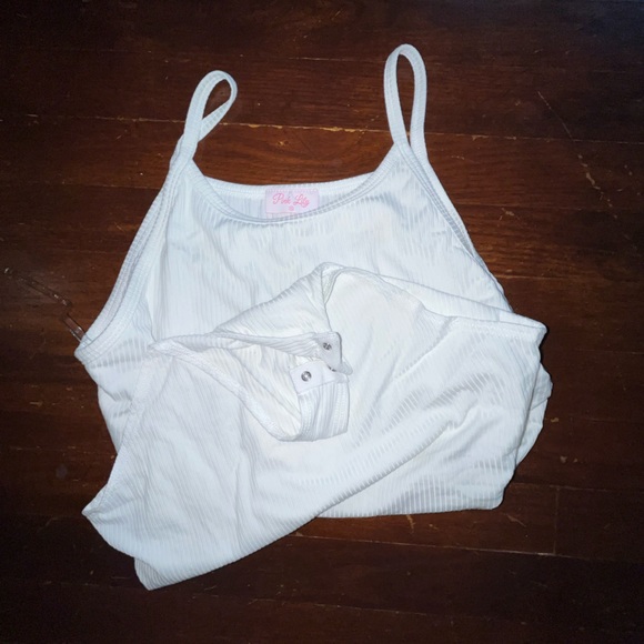 Other - Pink Lily Ribbed Body Suit